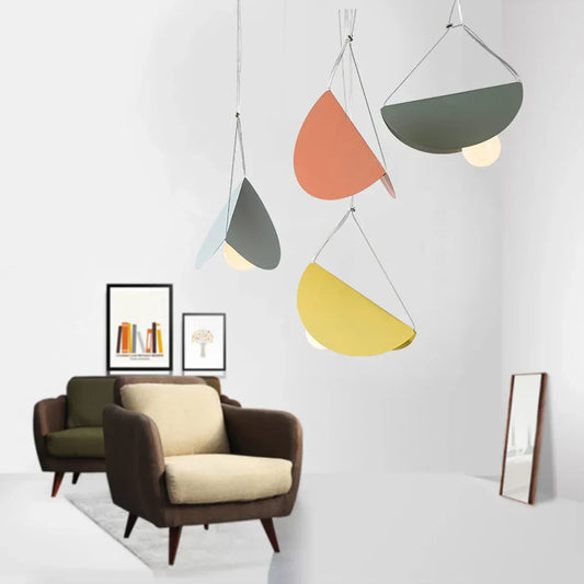 DecorBites™ Geometric LED Pendant Light for Colorful Indoor Decor