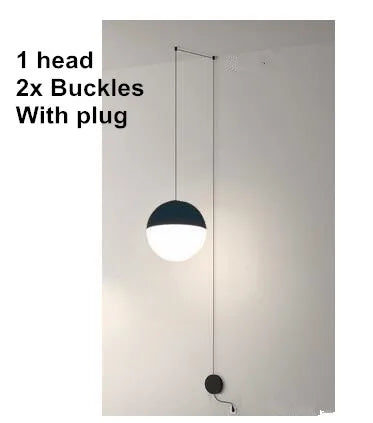 DecorBites™ Geometric Glass Ball LED Pendant Chandelier Ceiling Lamp for Living Dining Bedroom