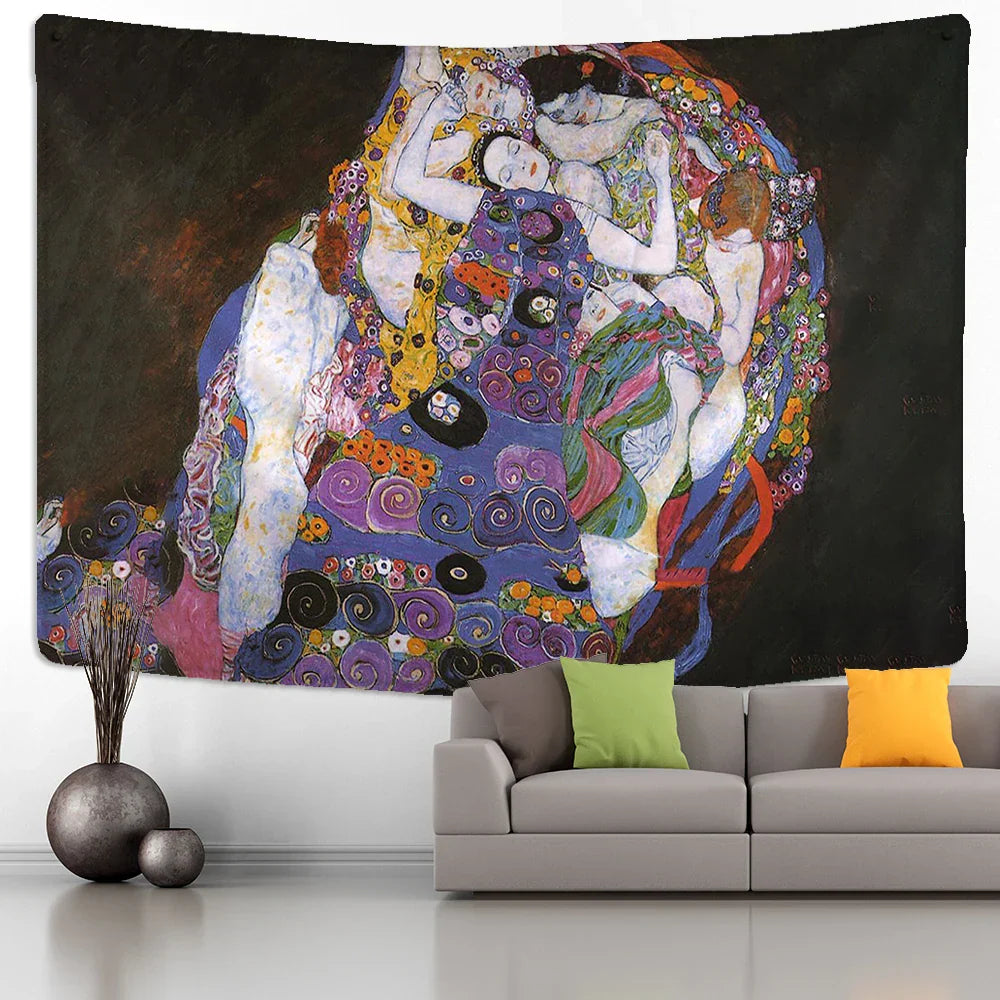 Gold Oil Painting Tapestry
