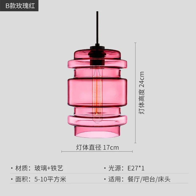 DecorBites™ Geometric Glass Pendant Light Collection: Modern Crystalline Pendant Series