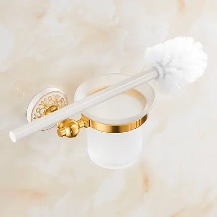DecorBites™ Bath Hardware Set: Shelf, Towel Rack, Holder, Brush Holder, Towel Hanger, Hooks