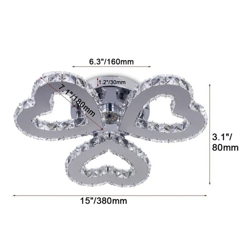 DecorBites™ Crystal LED Ceiling Chandelier for Modern Living Room Decor Luxe Lighting Fixtures