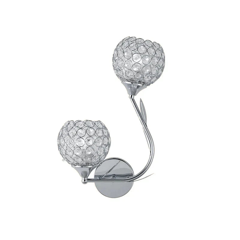 Gold Crystal LED Wall Lamp Single-Head Right