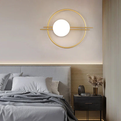 DecorBites™ Glass Gold LED Wall Lamp for Chic Indoor Lighting