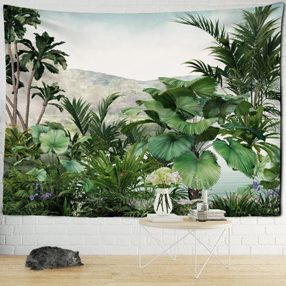DecorBites™ Ethorn Palm Plant Tapestry Wall Hanging Psychedelic Home Decor