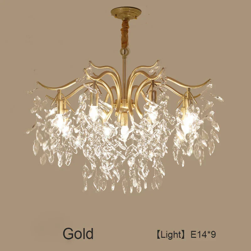 DecorBites™ Crystal LED Chandelier: Luxury Indoor Lighting for Home, Kitchen, Living Room
