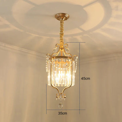 DecorBites™ Gold Crystal Round Ceiling Chandelier for Living Room LED Light Fixtures