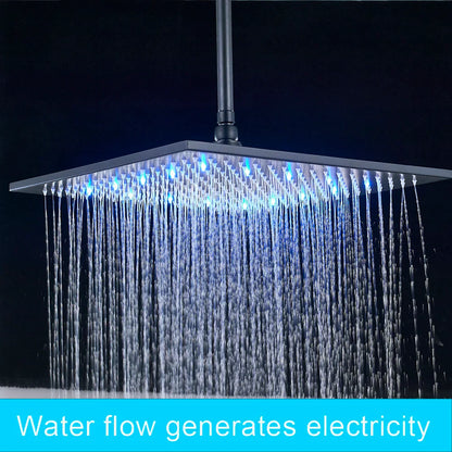 DecorBites™ Light Shower Faucet Set: Wall Mounted Rainfall Bath Mixer with Handshower