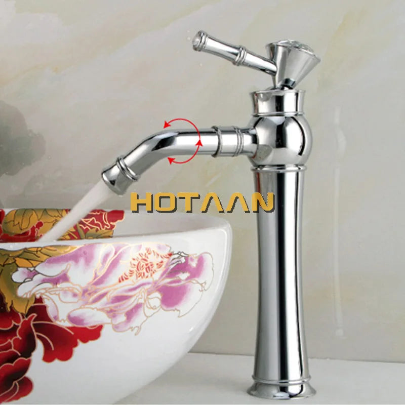 Gold High Arc Basin Faucet