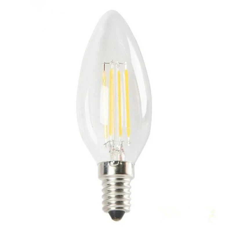 DecorBites™ Frosted E14 LED Candle Crystal Lamp Warm White Retro Filament Bulb