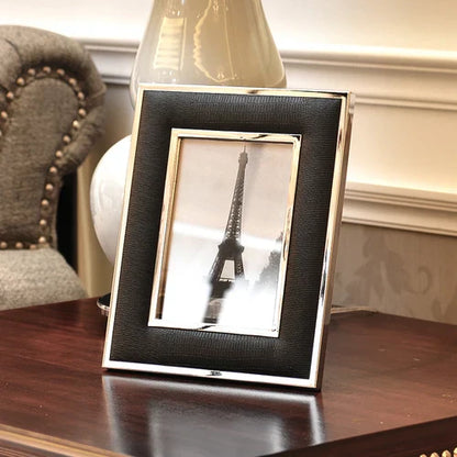 DecorBites™ Crocodile Leather Modern Photo Frame for Living Room Decor & Gifts
