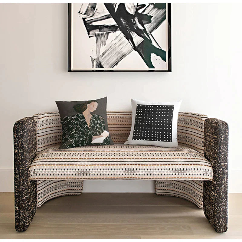DecorBites™ Japanese Art Handmade Square Cushion Cover 45x45 for Literary Youth Fashion