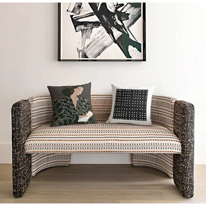 DecorBites™ Japanese Art Handmade Square Cushion Cover 45x45 for Literary Youth Fashion