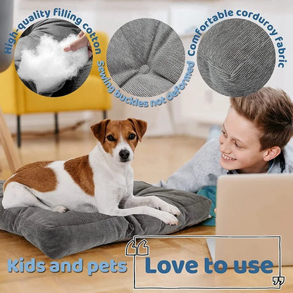 DecorBites™ Inyahome Square Floor Pillow Thick Cushion for Meditation, Yoga, Outdoor, Office