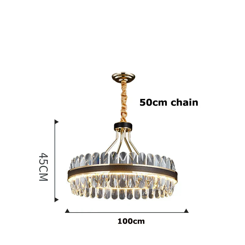 DecorBites™ Crystal Oval Chandelier Lighting for Dinning Room