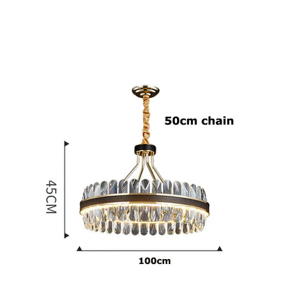 DecorBites™ Crystal Oval Chandelier Lighting for Dinning Room
