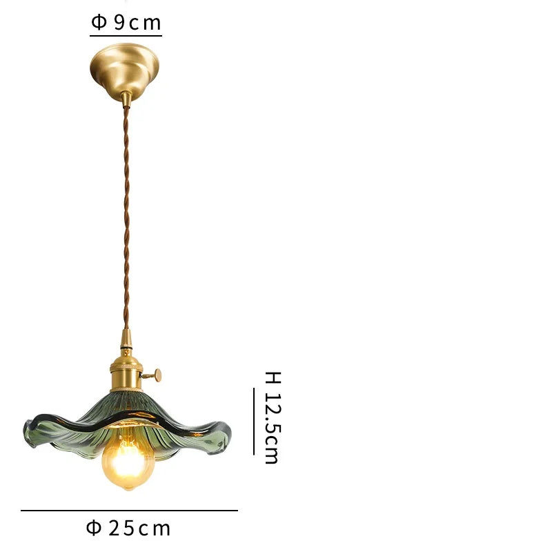 Modern Green Glass Pendant