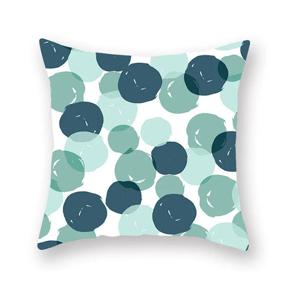 DecorBites™ Green Geometric Pillowcase - Nordic Classic Design for Home Decor and Comfort