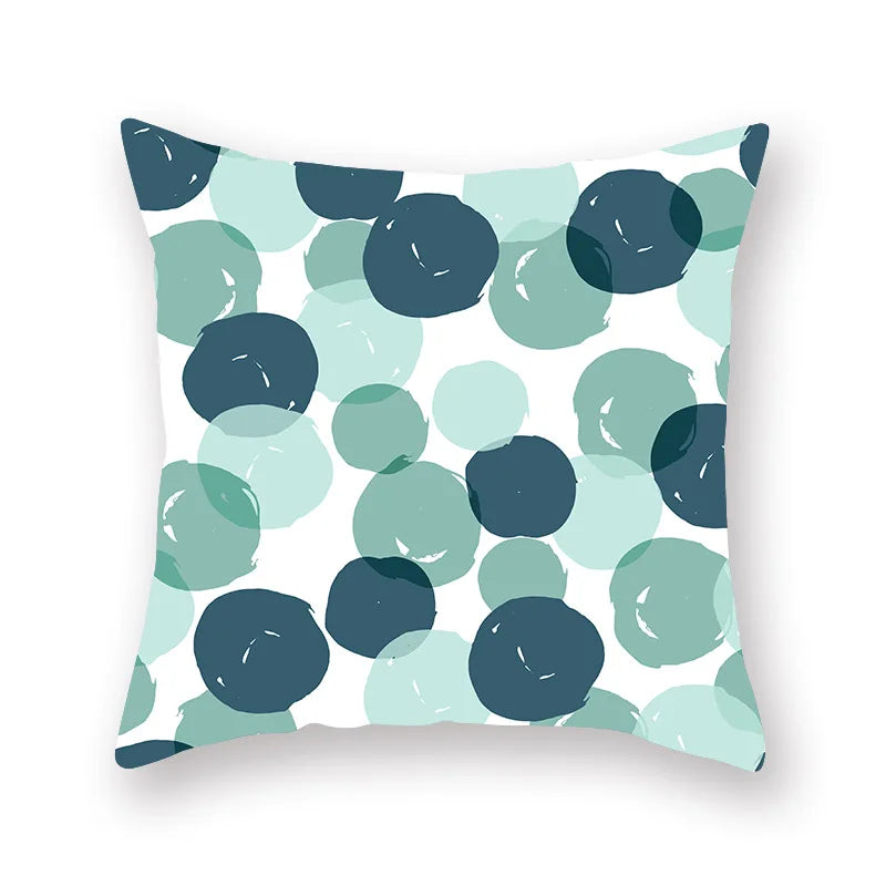 Green Geometric Pillowcase