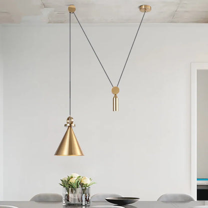 DecorBites™ Industrial Metal Pendant Light with Adjustable Height for Kitchen and Dining Room Decor