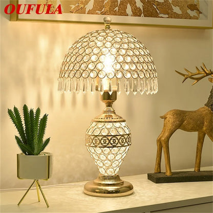 DecorBites™ Crystal Table Lamp Dimmer Remote Control Modern Creative Light Luxury Bedside