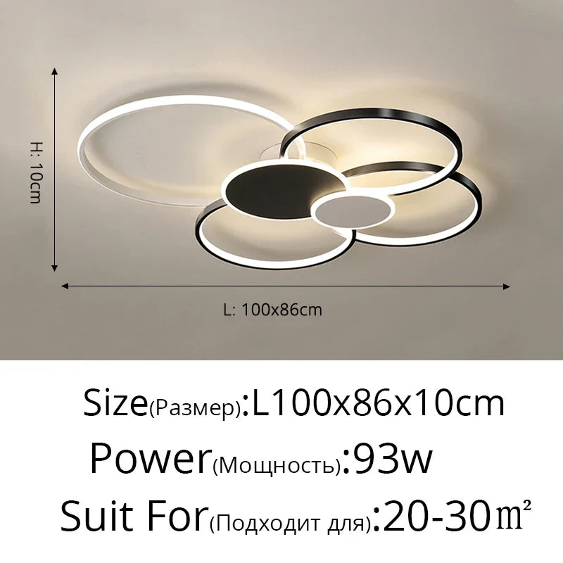 Gold Modern LED Chandelier 120cm 120W Dimmable