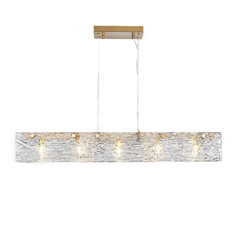 DecorBites™ Glass Chandelier: Modern Minimalist Luxury Lighting for Restaurant, Bar, and Home