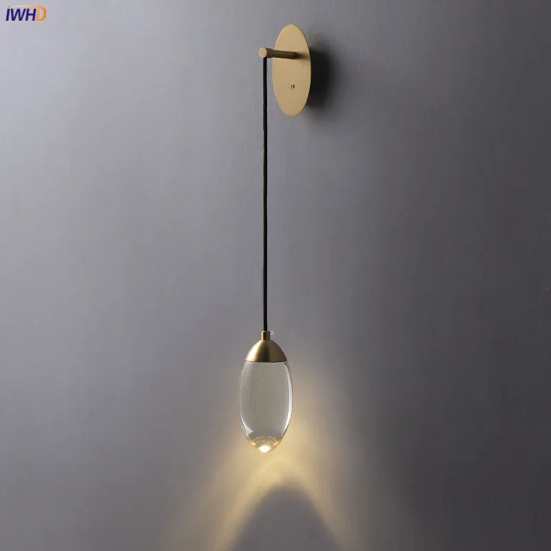 DecorBites™ Crystal LED Wall Light: Modern Luxury Nordic Home Lighting for Bedroom, Stair, Beside Lamp