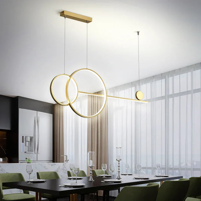 Brass Ring Chandelier