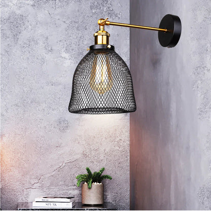 DecorBites™ Industrial LED Cage Wall Light Retro Loft Sconce Lights E27 Fixture