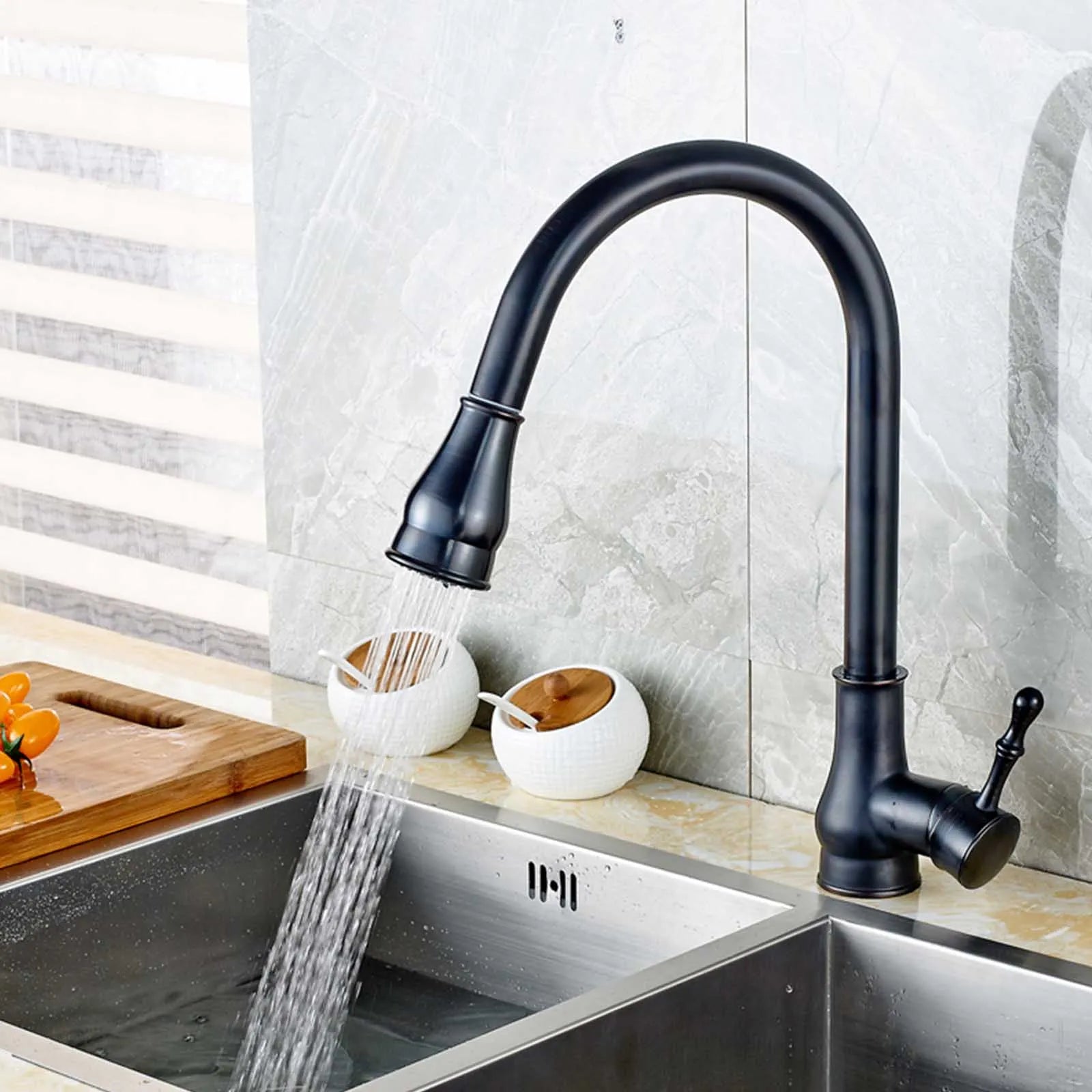 Bronze Rotating Kitchen Faucet