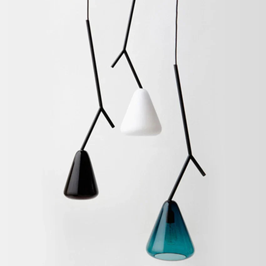 DecorBites™ Glass Pendant Lights: Modern LED Nordic Branch Design Hanging Lamp