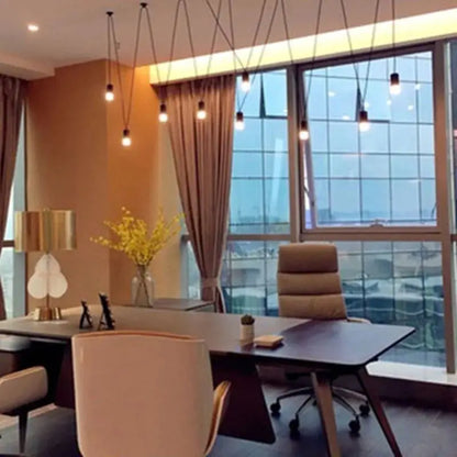 DecorBites™ Black Geometric Line Pendant Lamp for Bedroom Living Room Bar Hotel