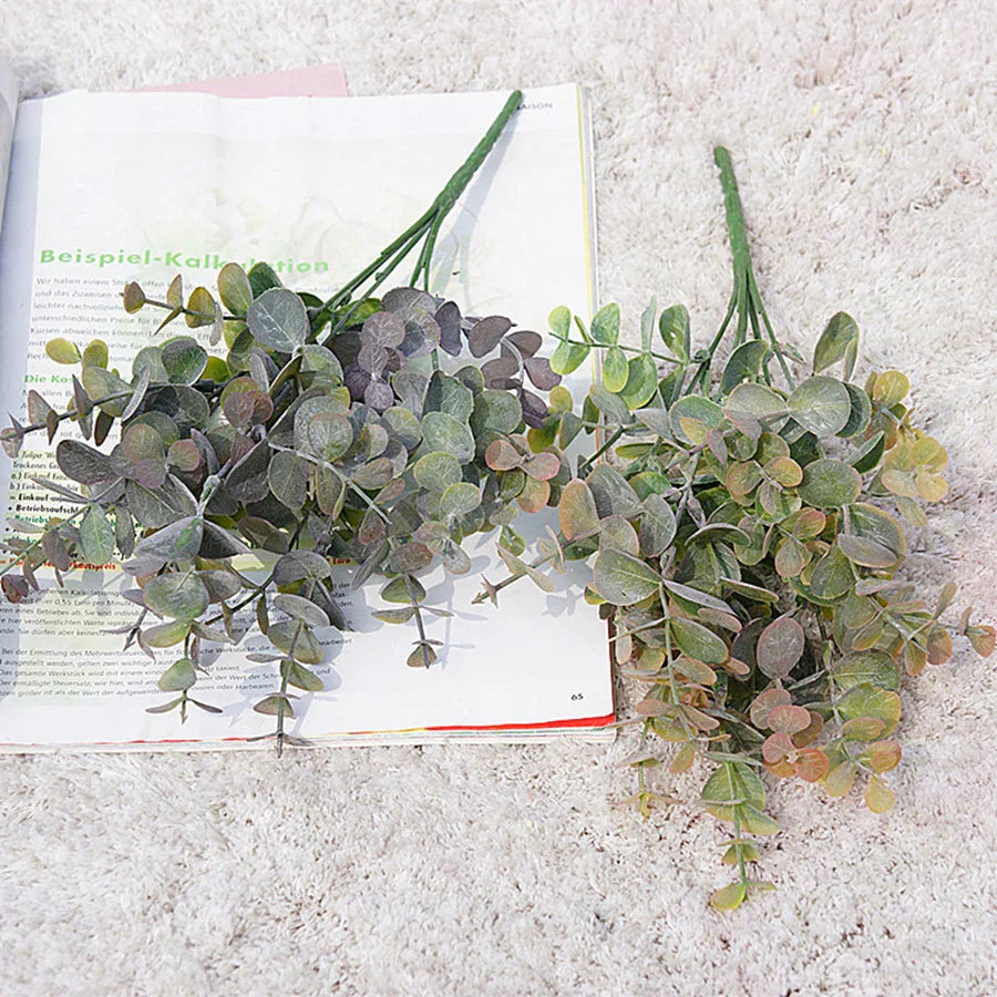 Green Eucalyptus Faux Branch