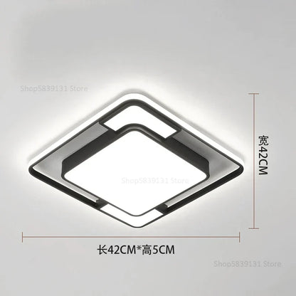 DecorBites™ Geometry LED Ceiling Light: Modern Nordic Light Luxury for Living Room Decor
