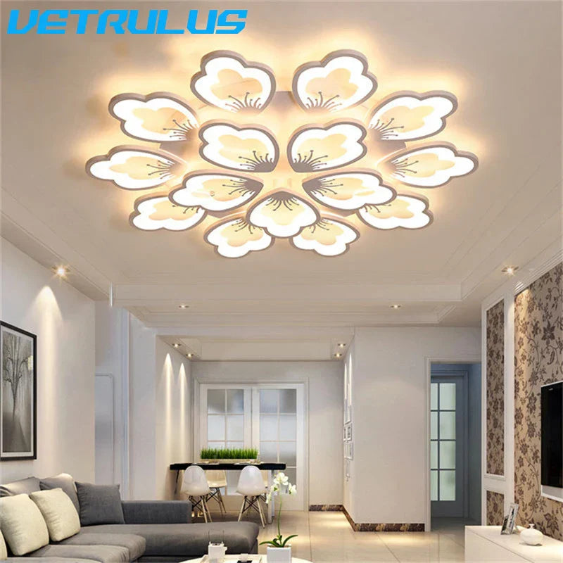 Acrylic Lotus LED Chandelier