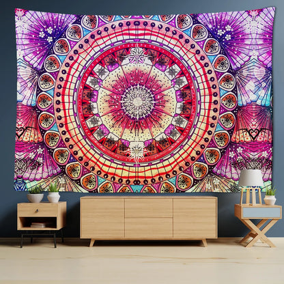 DecorBites™ Grey Mandala Carpet Tapestry Wall Hanging Decor Hippie Yoga Mat Tapestries