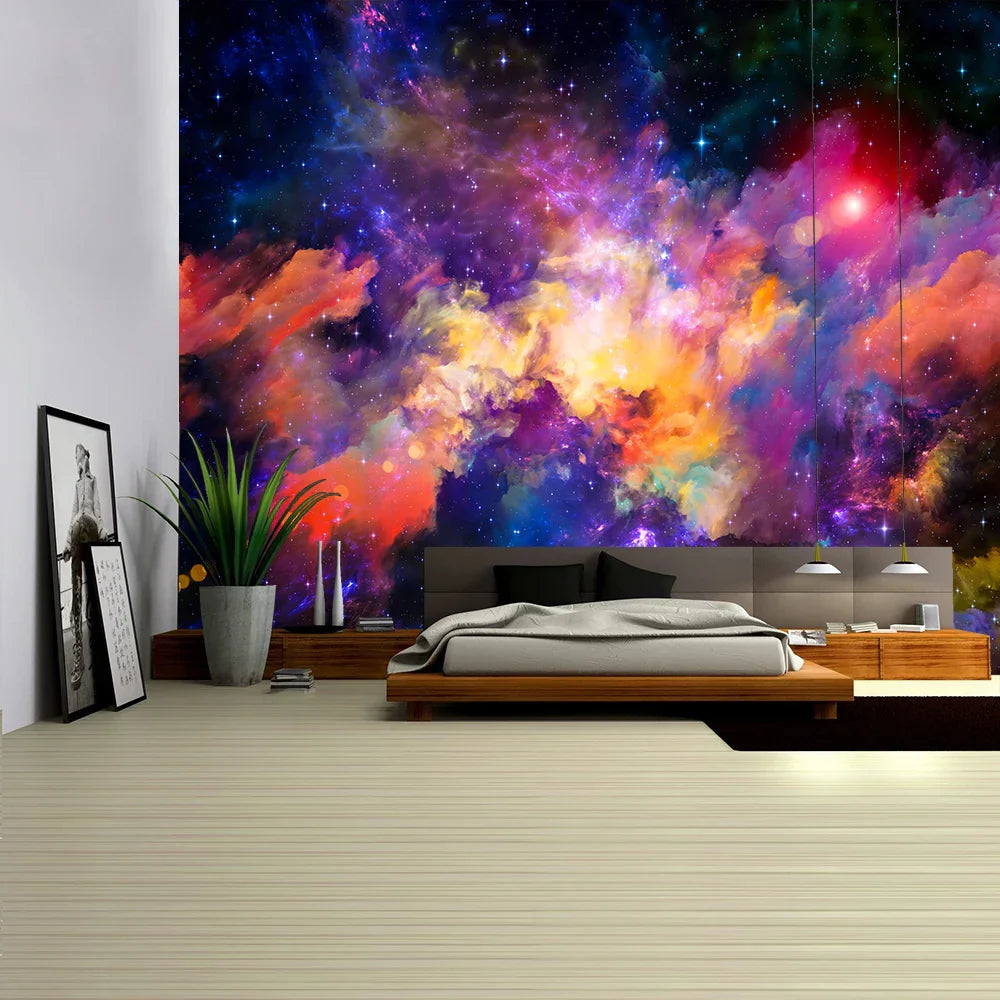 DecorBites™ Galaxy Psychedelic Space Tapestry Hanging for High-Quality Boho Decor