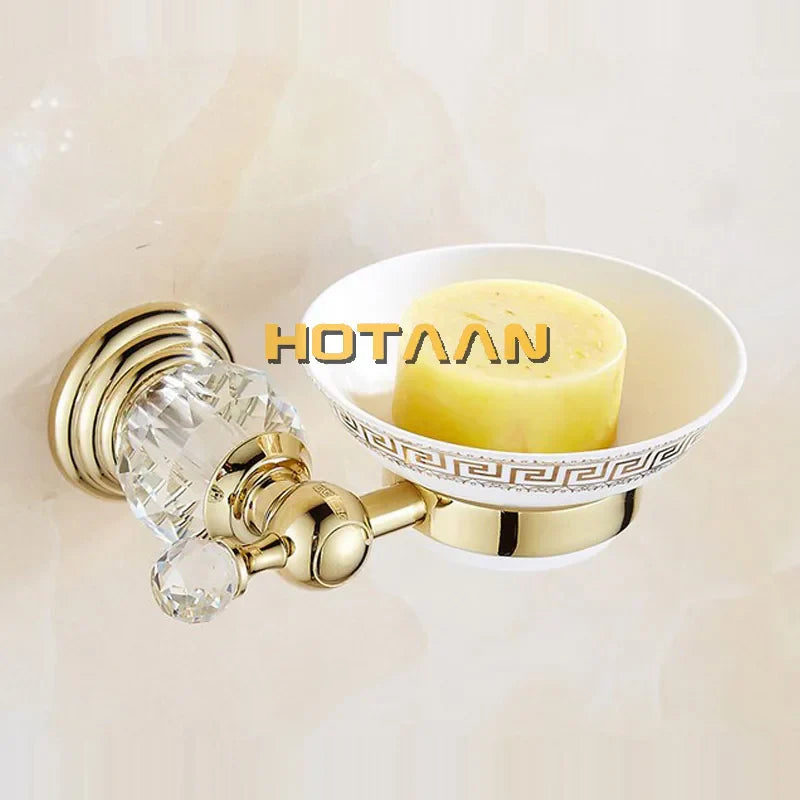 Gold Crystal Bath Set