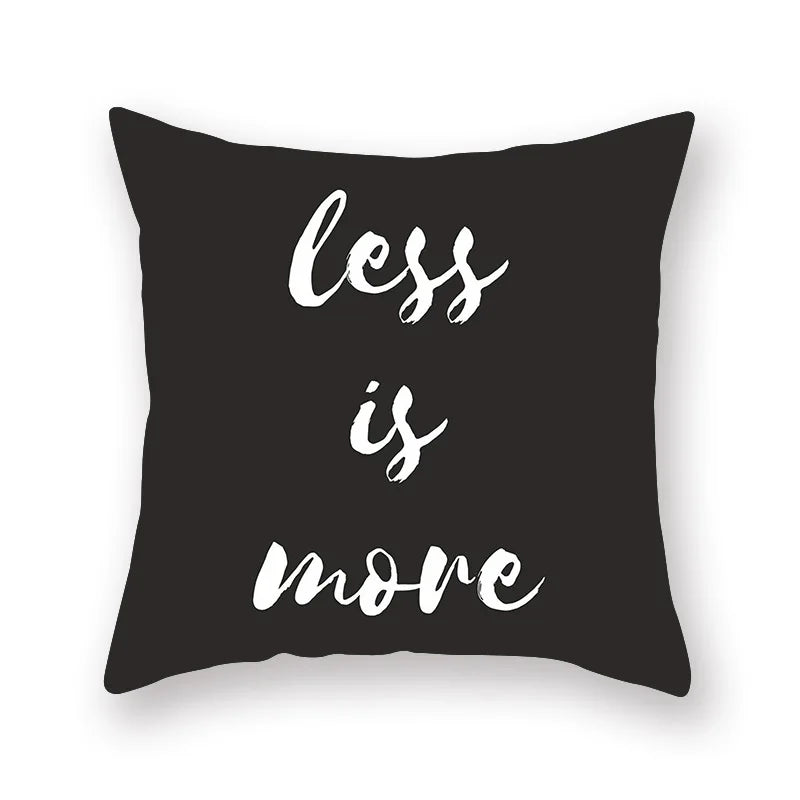 DecorBites™ Black Geometric Cushion Cover | Decorative Sofa Pillow Cases | Living room Throw Home Decor