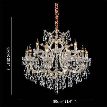 DecorBites™ Crystal Candle Chandelier: Elegant LED Pendant Lamps for Home, Hotel, Villa Hall