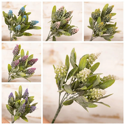 DecorBites™ Doluo Fruit Grass Simulation Flower Wedding Decor Fake Green Plants Bouquet
