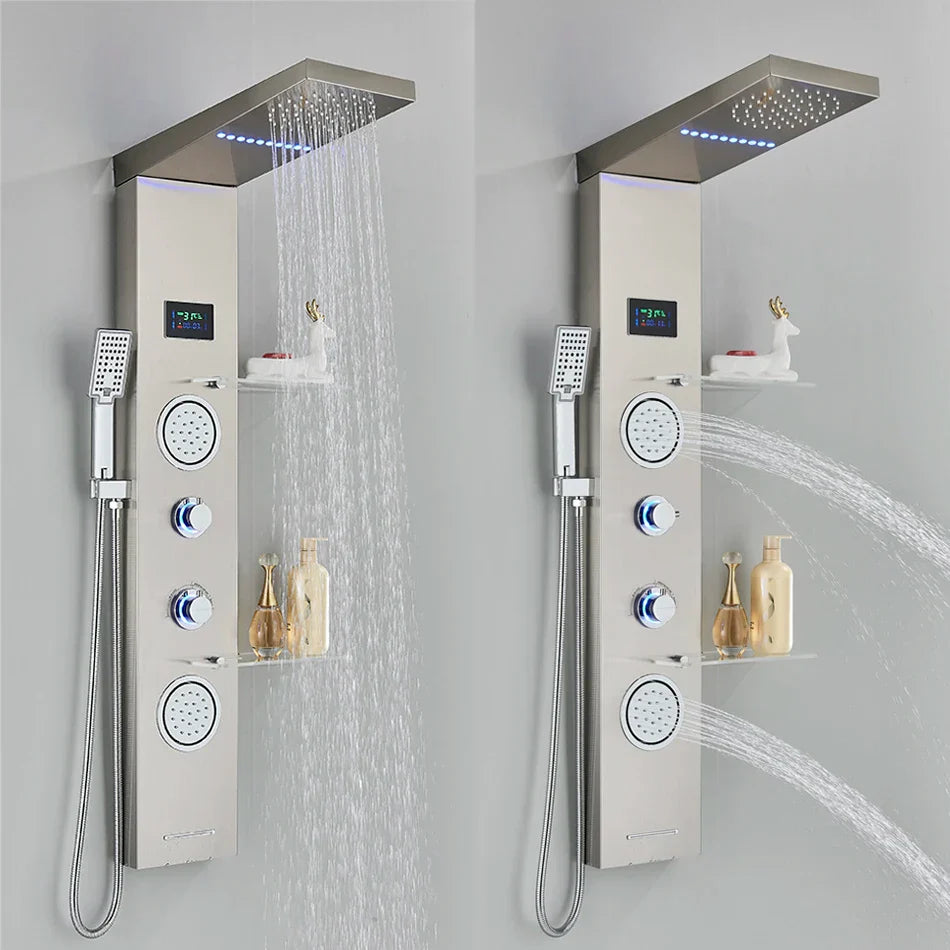 Nickel Shower Panel Set