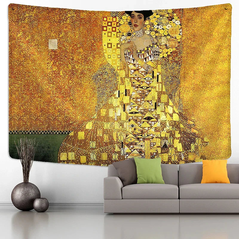 Gold Oil Painting Tapestry