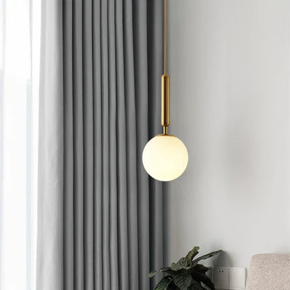 DecorBites™ Glass Ball LED Pendant Light for Bedroom and Bar, Modern Globe Hanging Ceiling Lamp