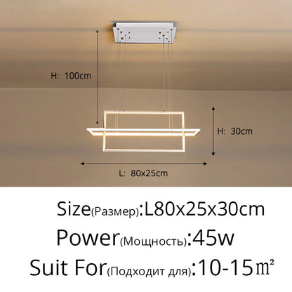 DecorBites™ Geometric Aluminum Pendant Light for Living Bedroom Restaurant Kitchen - Modern Art Luminaire