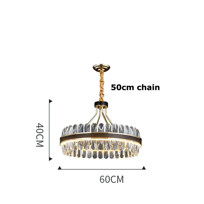 DecorBites™ Crystal Oval Chandelier Lighting for Dinning Room