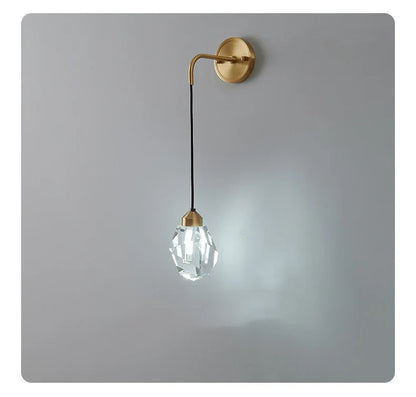 DecorBites™ Crystal LED Wall Sconce Copper Light Fixture for Modern Luxury Home Decor