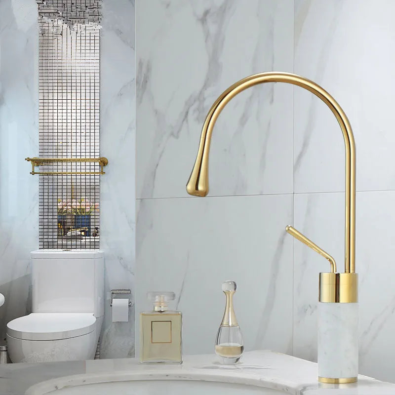 Gold Marble Basin Faucet