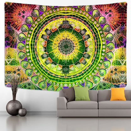 DecorBites™ Grey Mandala Carpet Tapestry Wall Hanging Decor Hippie Yoga Mat Tapestries